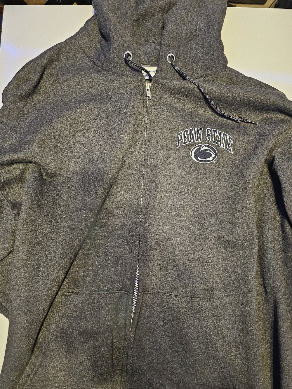 Champion Penn State Full-Zip Hoodie - Heather Charcoal